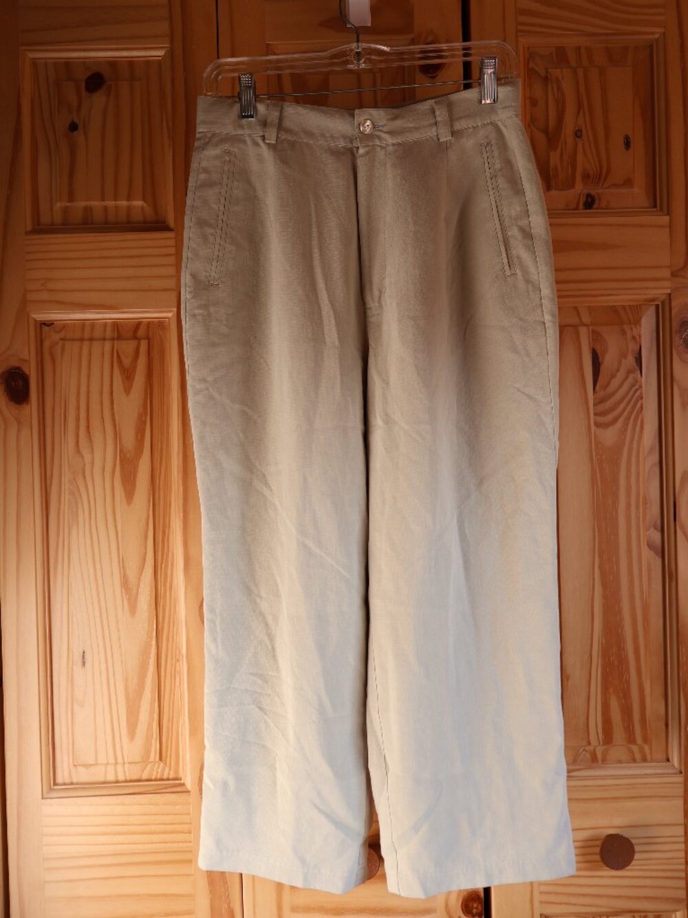 Tommy Bahama Women’s Silk Capri Pants Size 8 Beige Tan 22” Inseam